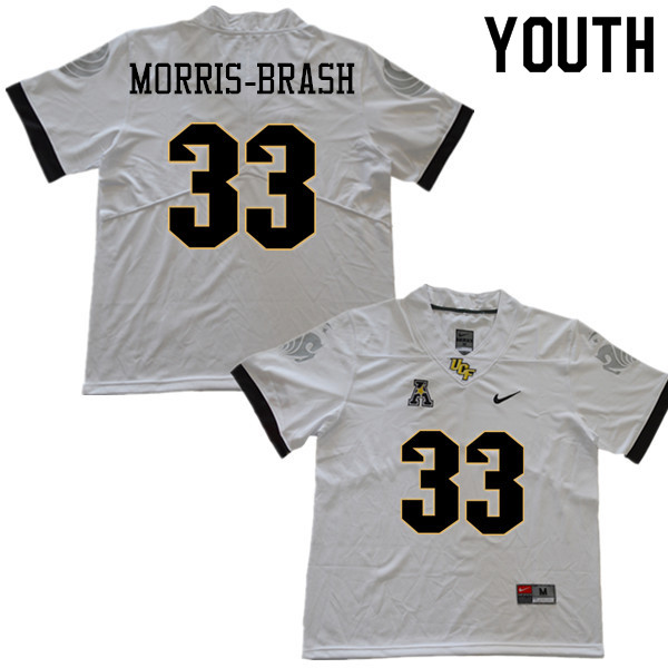 Youth #33 Tre'mon Morris-Brash UCF Knights College Football Jerseys Sale-White - Click Image to Close